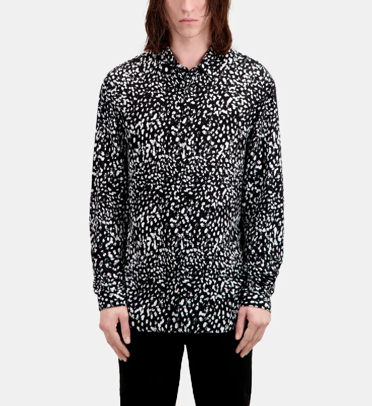 men's stylish long-sleeve shirts -Printed Shirt