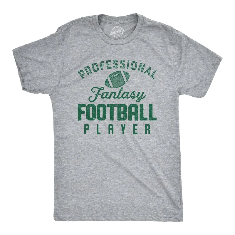 men's printed slogan t-shirts -Professional Fantasy Football Player Men's T Shirt