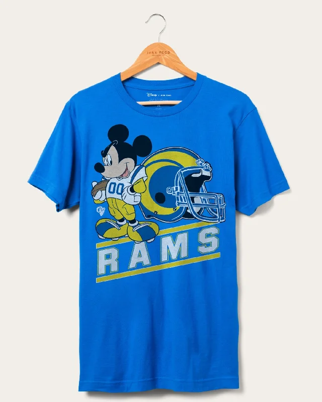 men's soft and breathable t-shirts -Rams Disney Mickey Came to Play Fan Tee