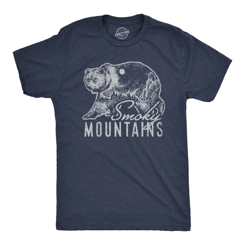 men's short sleeve t-shirts -Retro Smokey Mountains Men's T Shirt