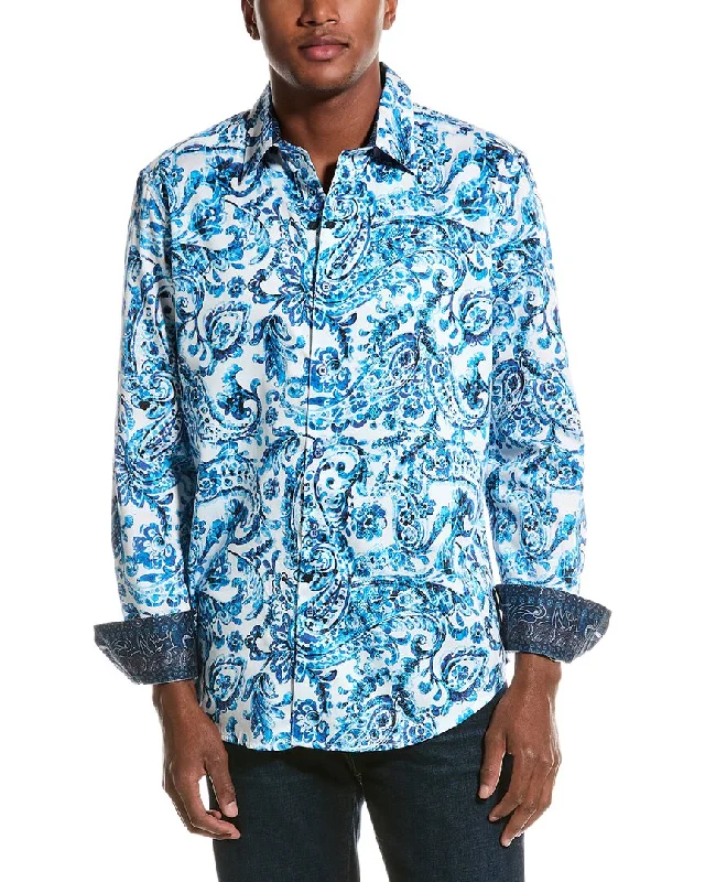 men's high-quality dress shirts -Robert Graham Abbott Classic Fit Woven Shirt