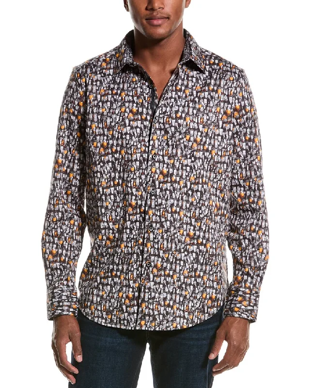 men's polo shirts -Robert Graham Beer Bash Classic Fit Woven Shirt Woven Shirt