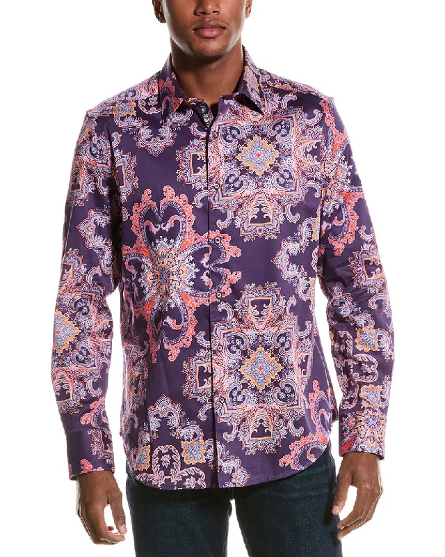 men's patterned shirts -Robert Graham Casino Royale Classic Fit Woven Shirt