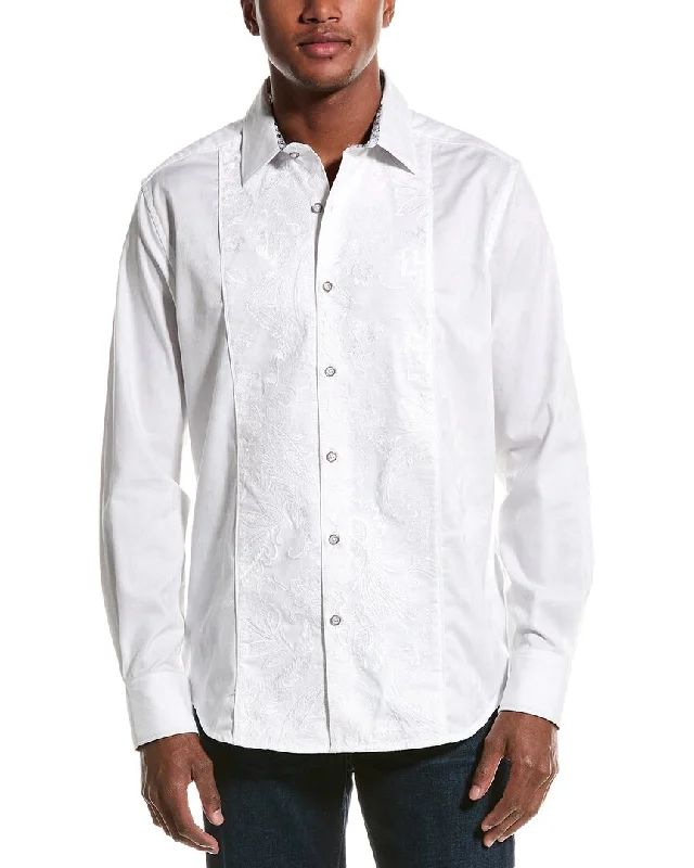 men's stylish business shirts -Robert Graham Clarion Classic Fit Woven Shirt