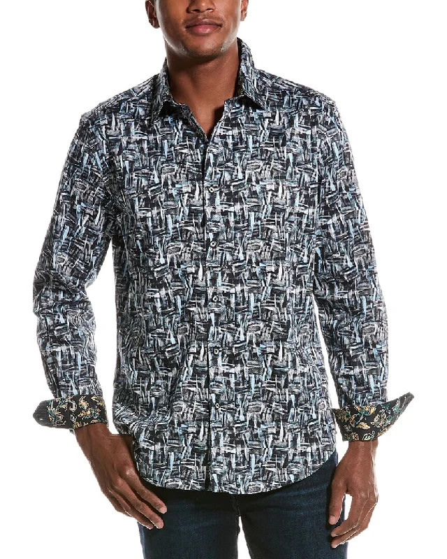 men's modern casual shirts -Robert Graham Galvan Classic Fit Woven Shirt