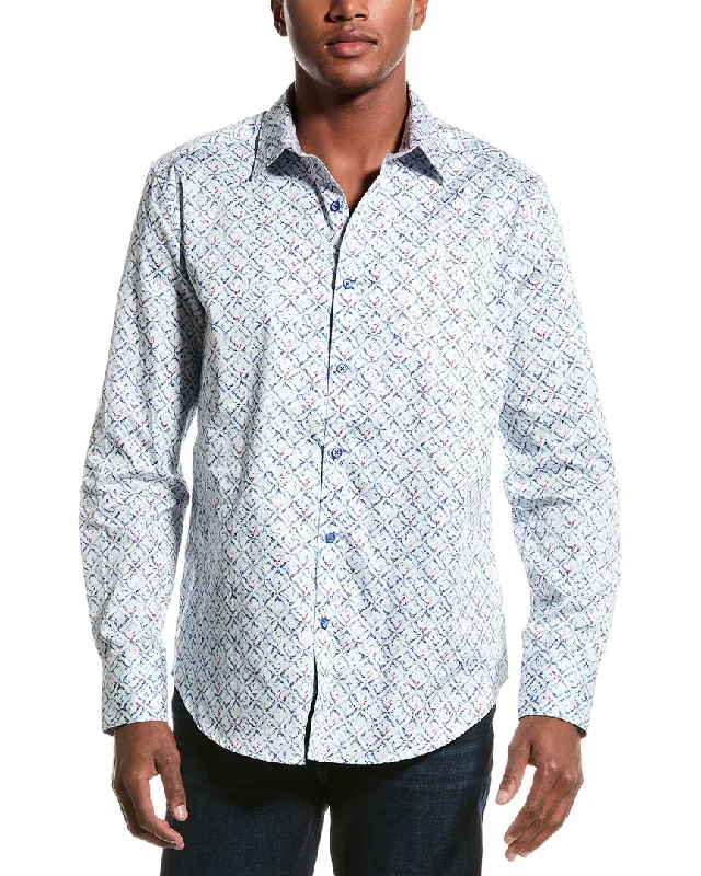 men's casual work shirts -Robert Graham Rosales Classic Fit Woven Shirt