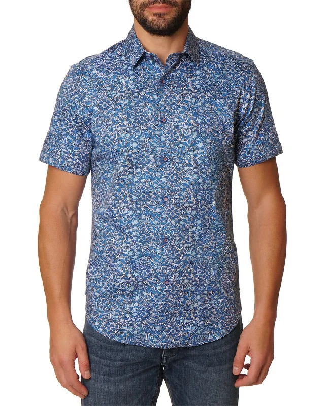 men's fitted button-up shirts -Robert Graham Stuart Woven Shirt