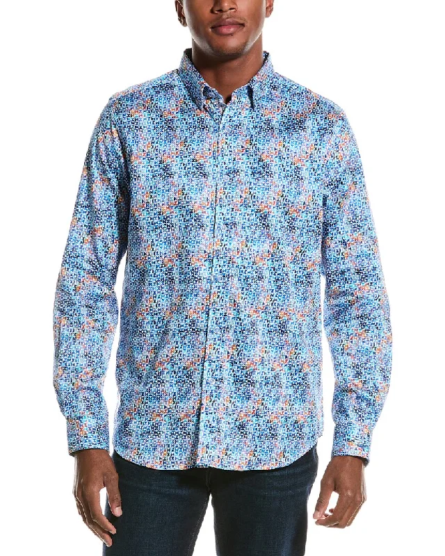 men's dress shirts -Robert Graham Venlow Tailored Fit Woven Shirt