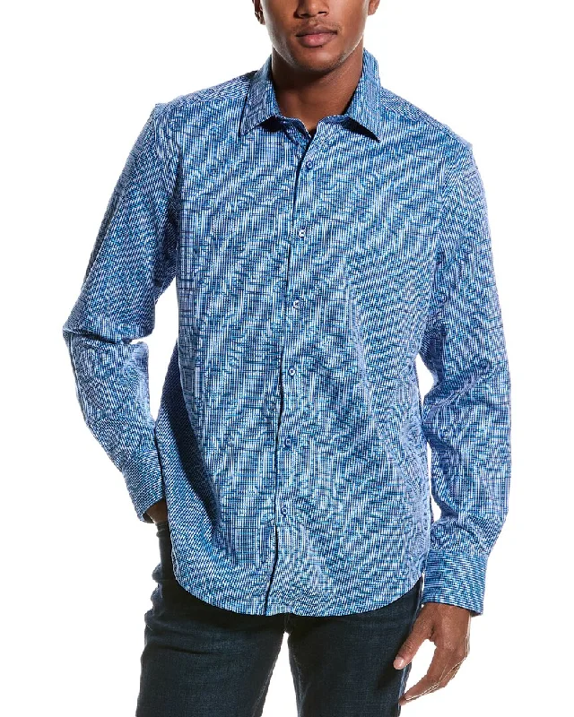 men's casual button-down shirts -Robert Graham Voyage Classic Fit Woven Shirt