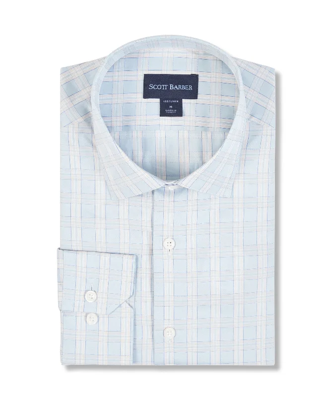 men's checkered shirts -Sateen Shadow Plaid, Sage