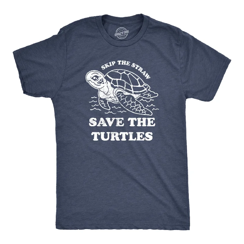 men's sporty t-shirts -Save The Turtles Men's T Shirt