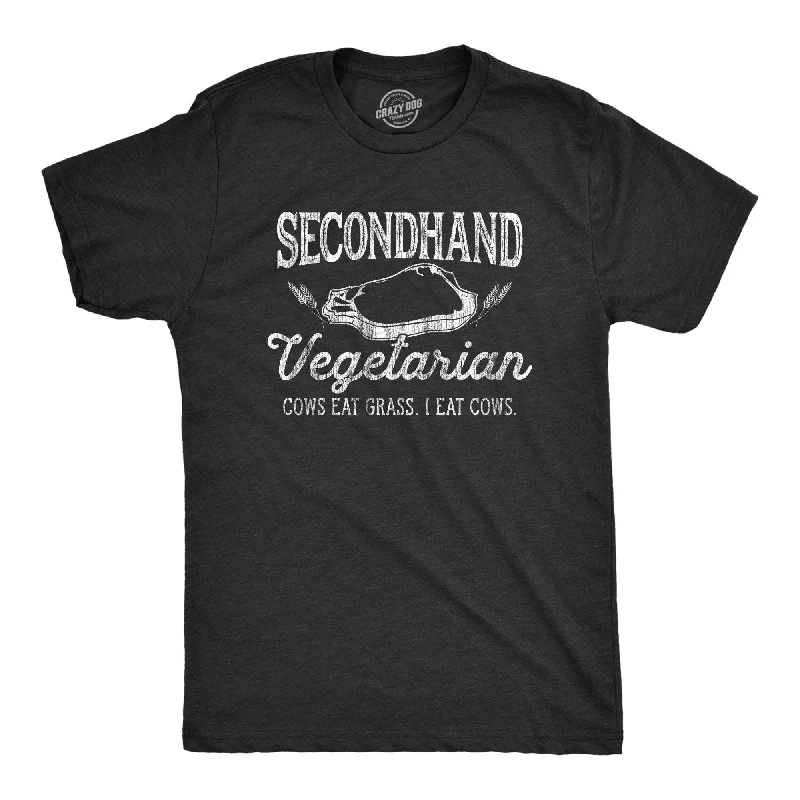 men's soft and breathable t-shirts -Secondhand Vegetarian Men's T Shirt