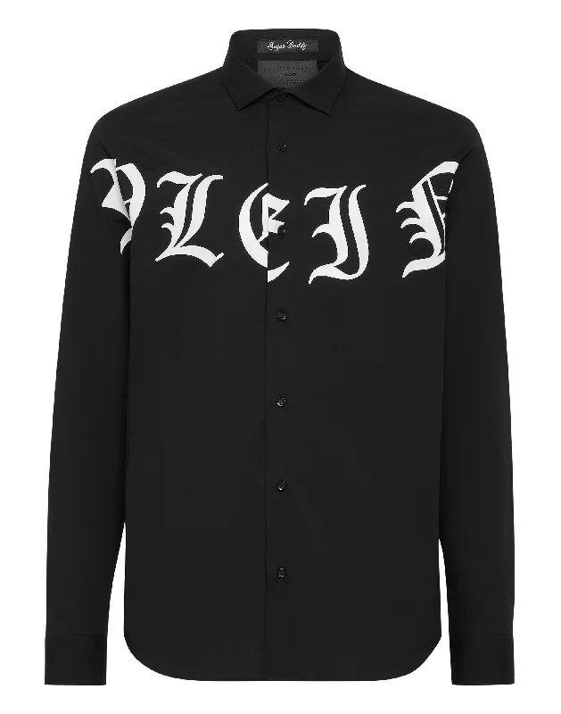 men's stylish slim-fit shirts -Shirt Sugar Daddy Cut LS Gothic Plein