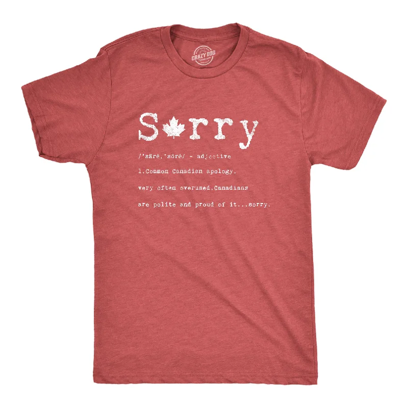 men's cotton t-shirts for summer -Sorry Definition Men's T Shirt