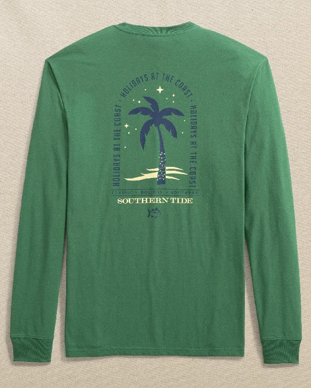 men's funny t-shirts -ST Holiday Palm Long Sleeve T-Shirt