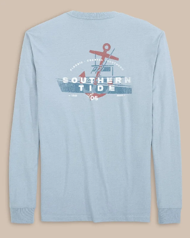 men's printed graphic t-shirts -ST Lowcountry Trawler Long Sleeve T-Shirt