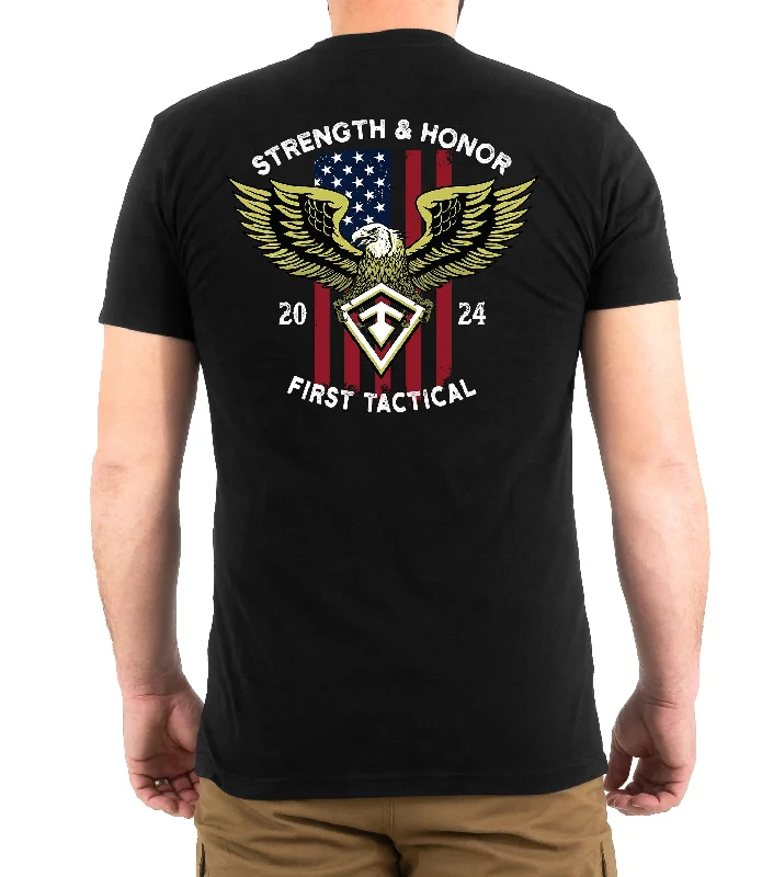 men's custom logo t-shirts -Strength & Honor T-Shirt