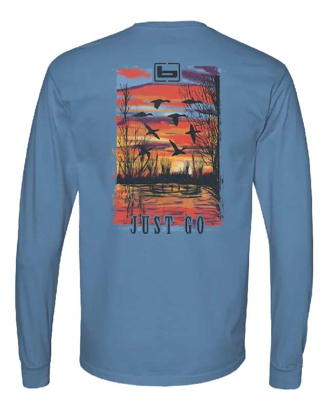 men's high-quality graphic t-shirts -Sunrise Duckfall Long Sleeve Tee