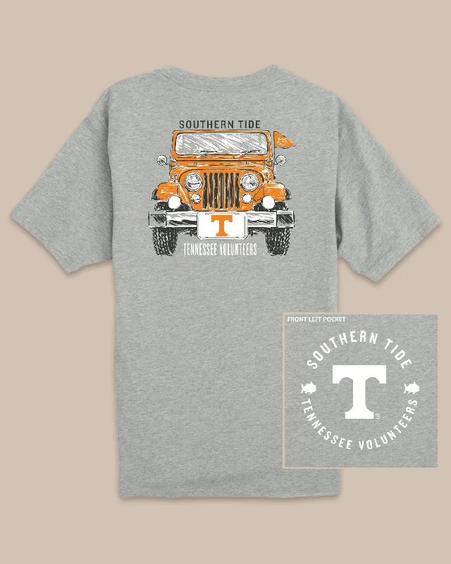 men's loose fit t-shirts -Tennessee Vols Heather Front Plate T-Shirt