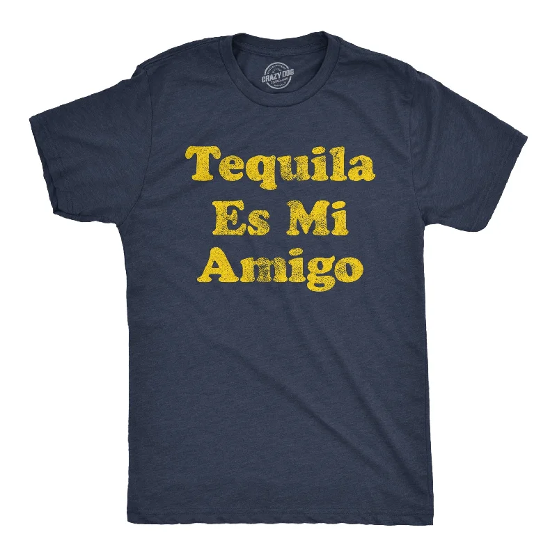 men's graphic print t-shirts -Tequila Es Mi Amigo Men's T Shirt