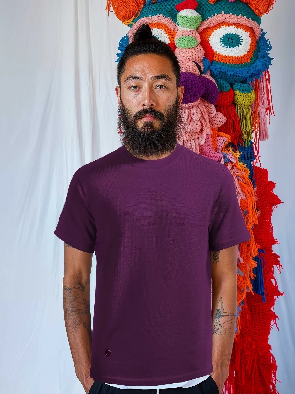 men's printed graphic t-shirts -The Knitted T-Shirt - Royal Purple