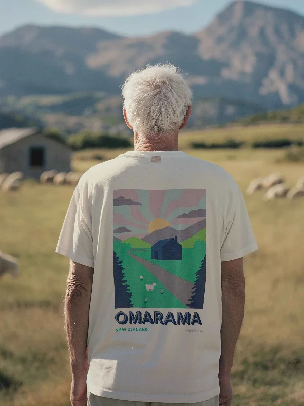 men's vintage t-shirts -The Pasture Print T-Shirt: Omarama Station