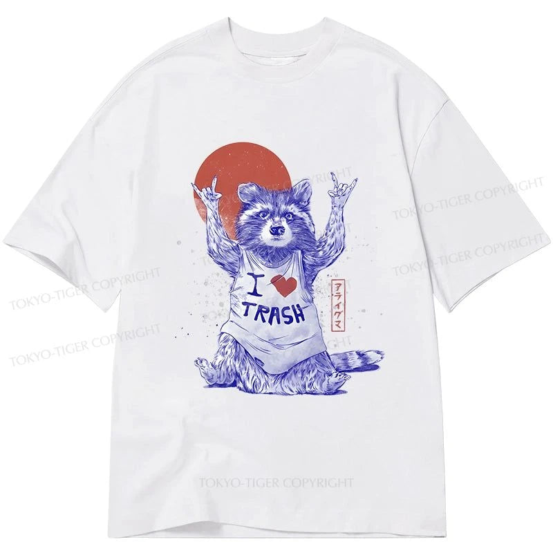 men's sport t-shirts -Tokyo-Tiger I love Trash Classic T-Shirt