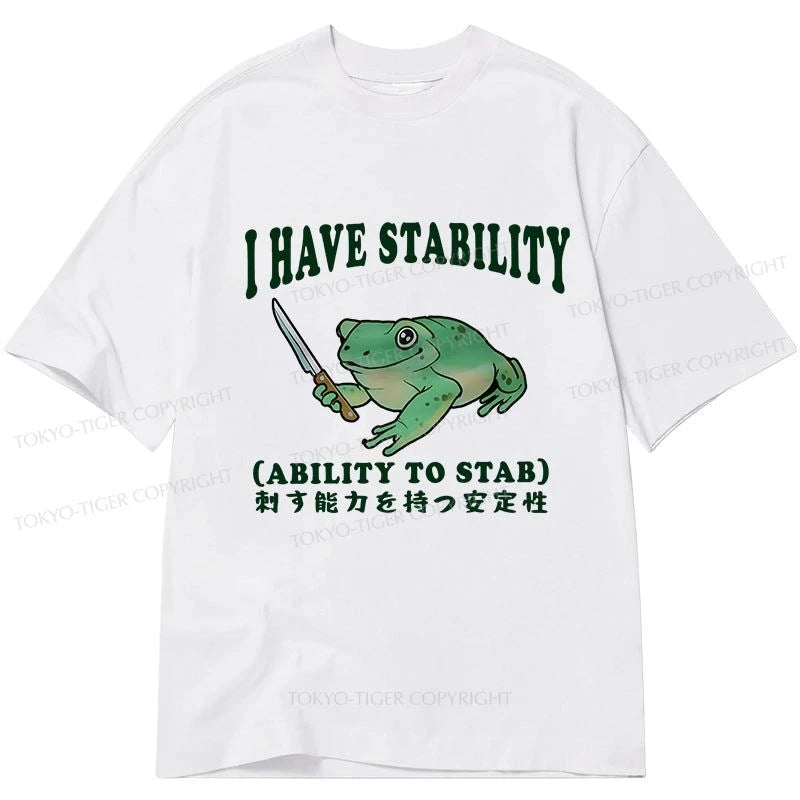 men's trendy printed t-shirts -Tokyo-Tiger Mentally Stable Assassin Frog Classic T-Shirt