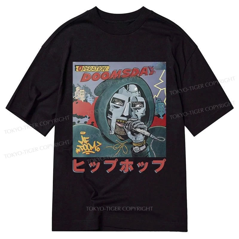 men's printed logo t-shirts -Tokyo-Tiger Mf Doom Japan Classic T-Shirt