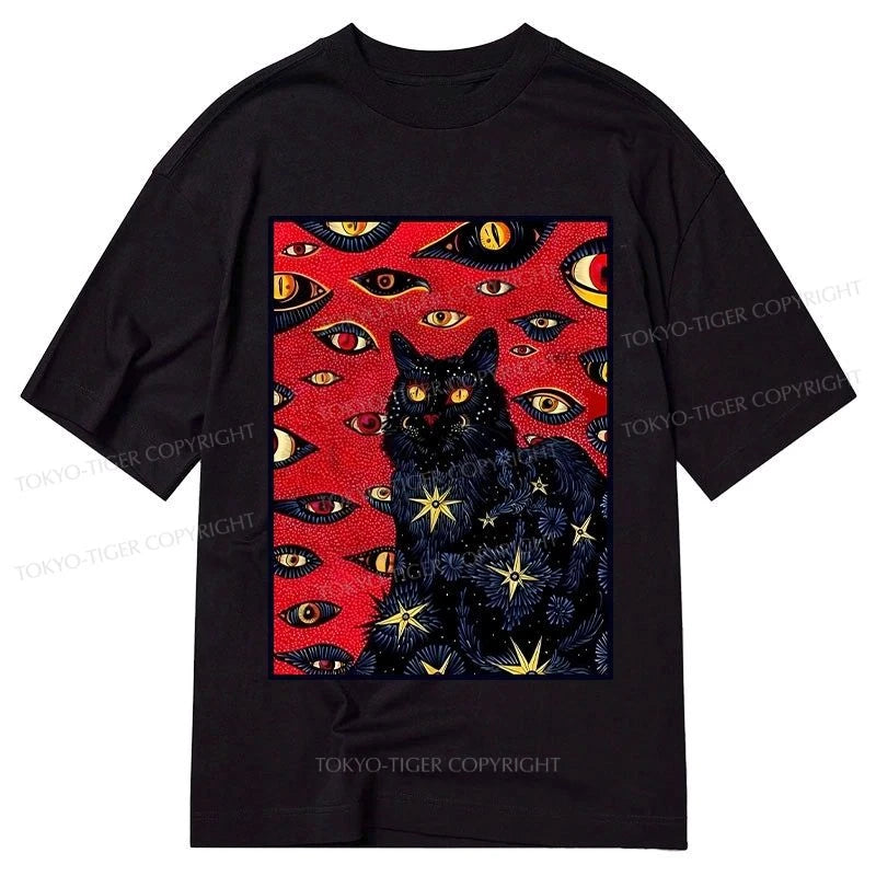 men's statement t-shirts -Tokyo-Tiger Mysterious Cat Classic T-Shirt