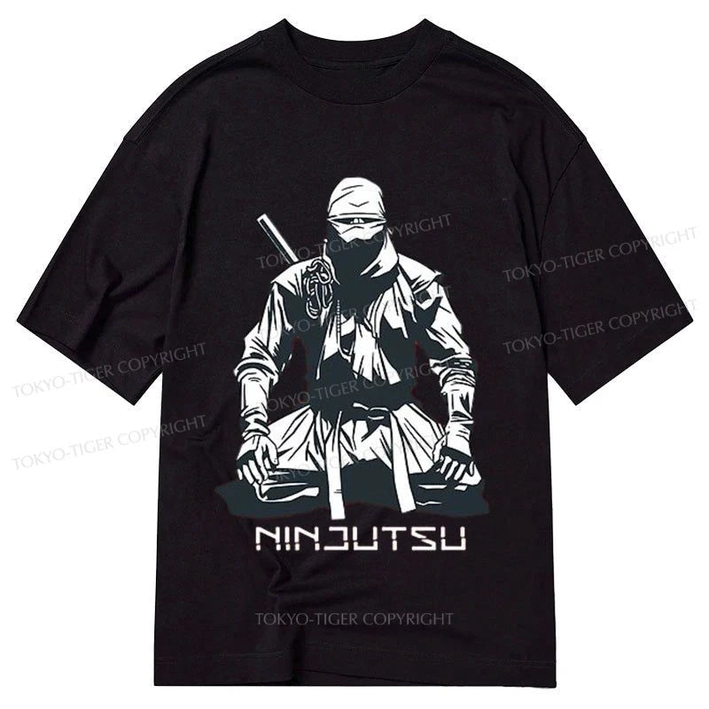 men's vintage t-shirts -Tokyo-Tiger Ninja Japanese Ninjutsu Assassin Classic T-Shirt