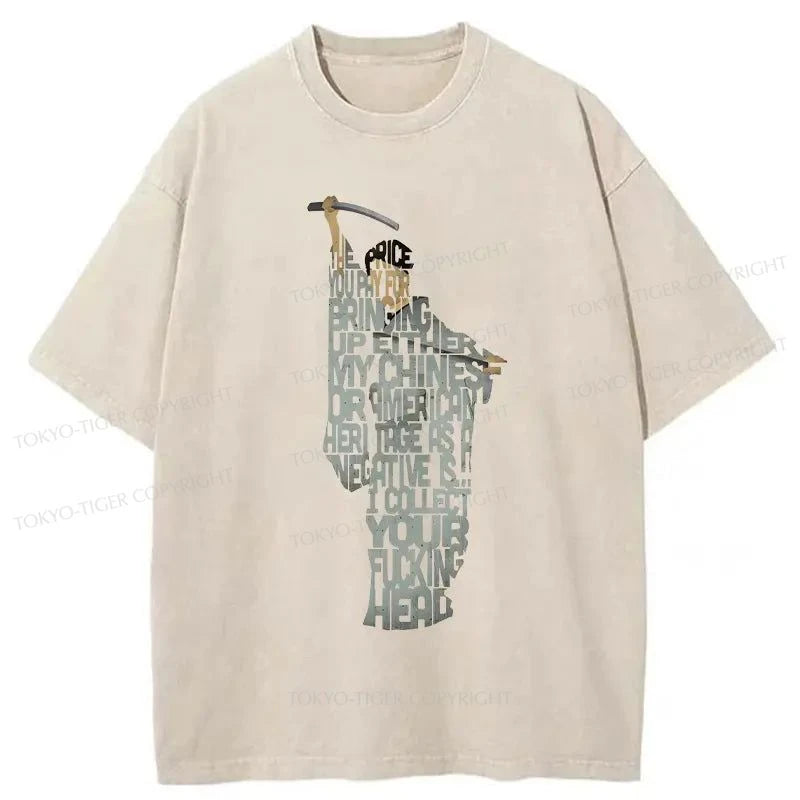 men's comfortable summer tees -Tokyo-Tiger O-Ren Ishii Japan Washed T-Shirt