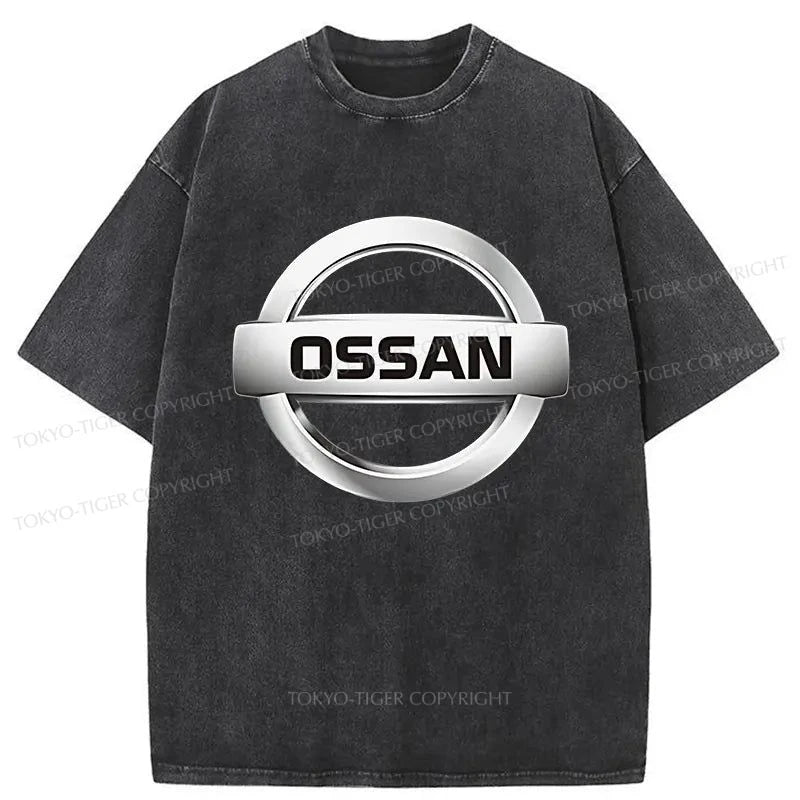 men's basic t-shirts -Tokyo-Tiger Ossan Japanese Washed T-Shirt