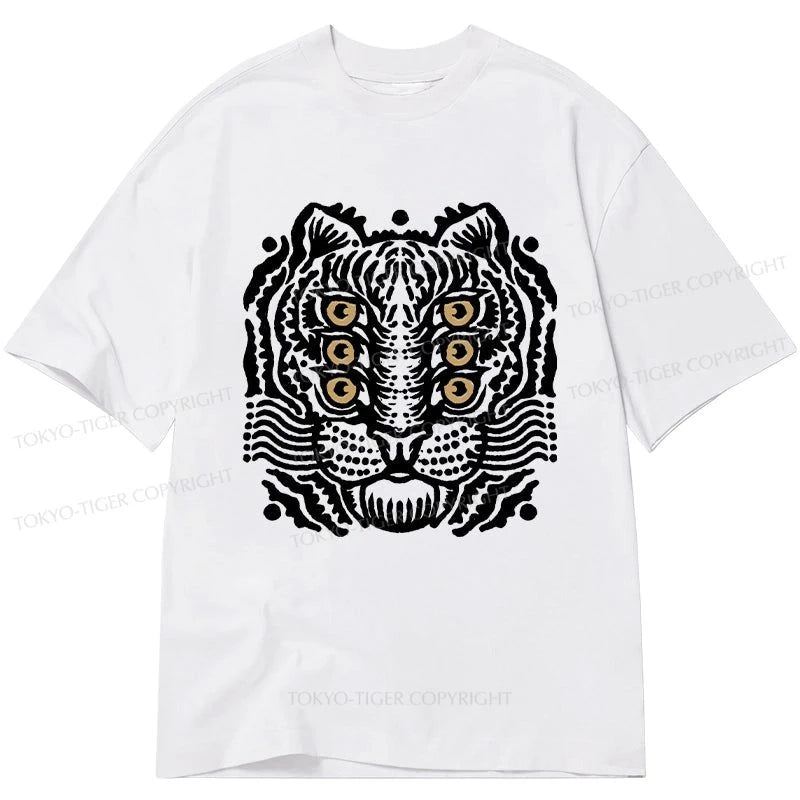 men's summer t-shirts -Tokyo-Tiger Six-eyed Cat Japanese Classic T-Shirt