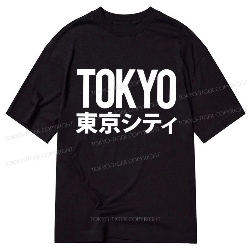 men's unique graphic t-shirts -Tokyo-Tiger Tokyo City Classic T-Shirt