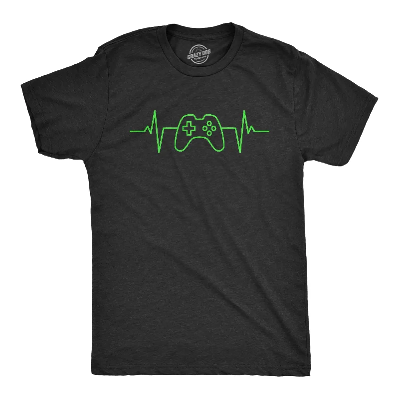 men's fashion-forward t-shirts -Video Game Heart Beat Men's T Shirt