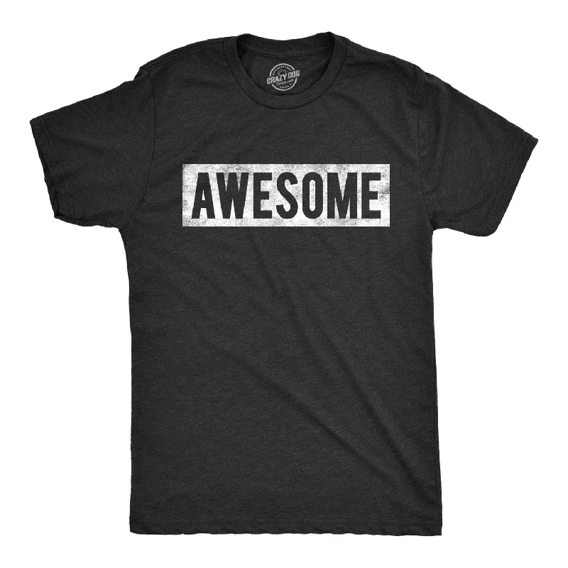 men's crewneck t-shirts -Vintage Awesome Men's T Shirt