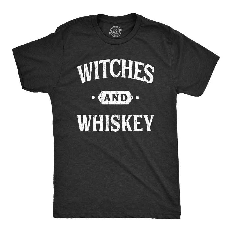 men's summer graphic t-shirts -Witches And Whiskey Men's T Shirt