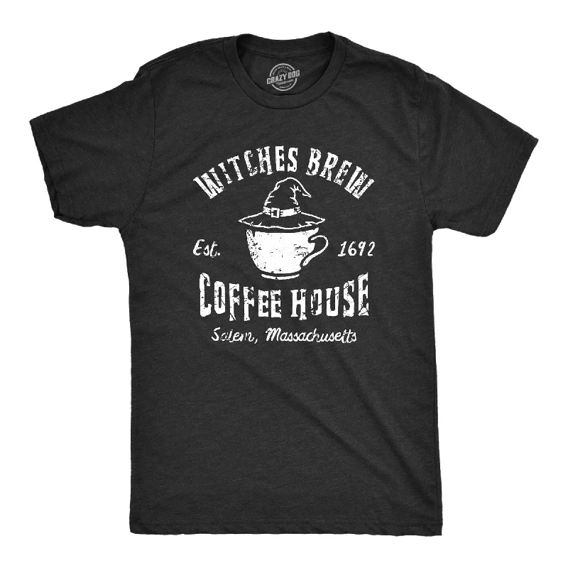 men's designer printed t-shirts -Witches Brew Coffee House Men's T Shirt