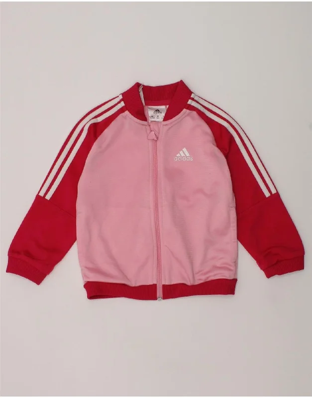 men's slim-fit jackets -ADIDAS Baby Boys Tracksuit Top Jacket 12-18 Months Red Colourblock