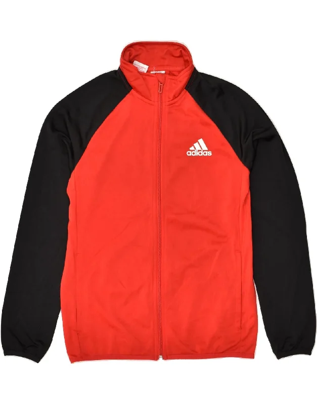 men's lightweight outdoor jackets -ADIDAS Boys Tracksuit Top Jacket 11-12 Years Black Colourblock Polyester