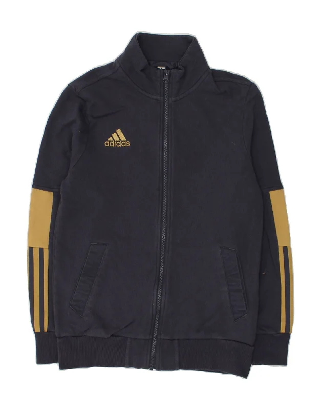 men's versatile jackets for fall -ADIDAS Boys Tracksuit Top Jacket 13-14 Years  Navy Blue Cotton