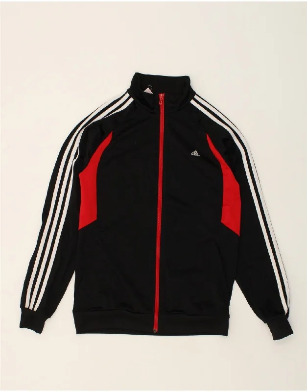 men's lightweight puffer jackets -ADIDAS Boys Tracksuit Top Jacket 15-16 Years Black Colourblock Polyester