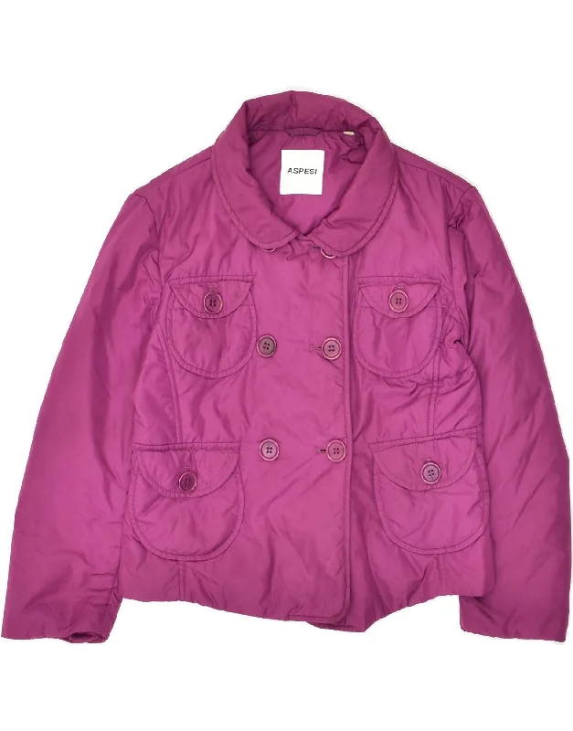 men's versatile jackets for fall -ASPESI Girls Double Breasted Utility Jacket 15-16 Years Small  Pink