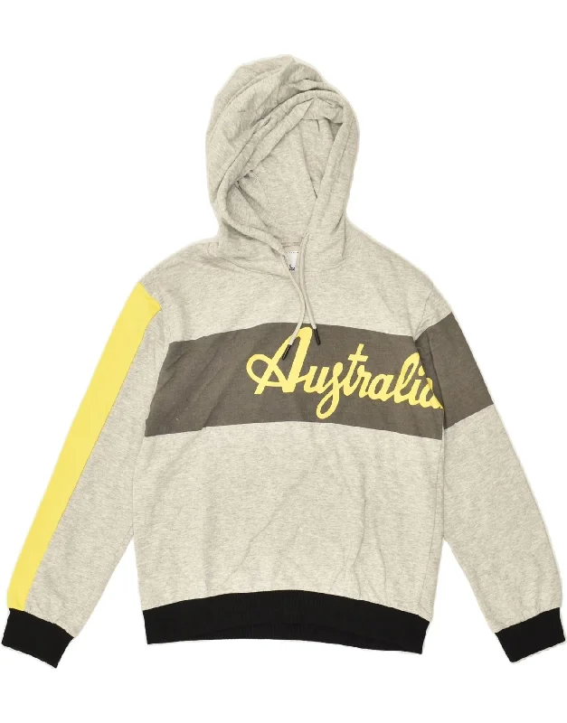 men's stylish fleece hoodies -AUSTRALIAN L'ALPINA Girls Graphic Hoodie Jumper 13-14 Years Grey