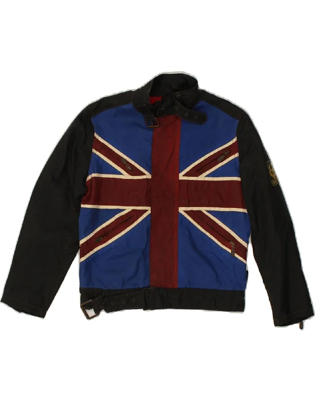 men's stylish jackets for winter -BELSTAFF Boys England Graphic Bomber Jacket 7-8 Years Black