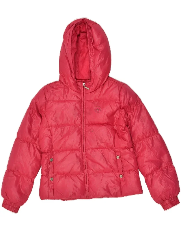 men's insulated winter jackets -BENETTON Girls Hooded Padded Jacket 13-14 Years Pink