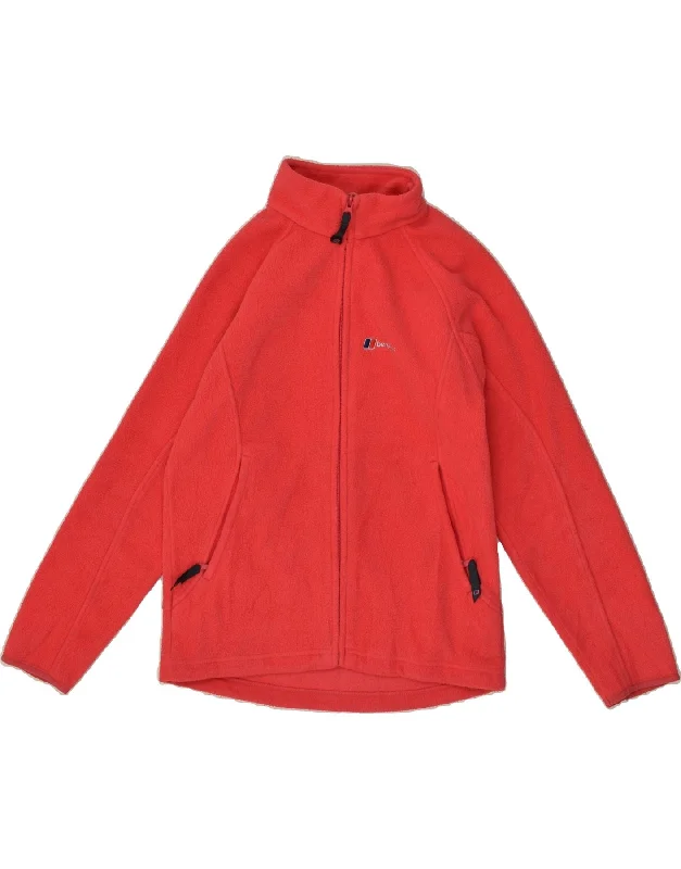 men's slim-fit jackets for work -BERGHAUS Girls Fleece Jacket 11-12 Years Red Polyester