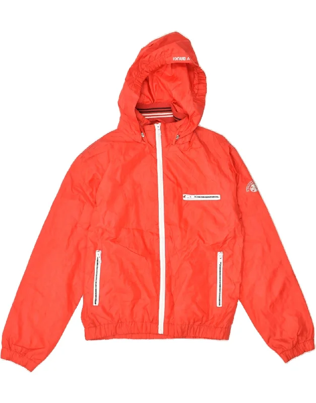 men's custom jackets -BRUGI Boys Hooded Rain Jacket 10-11 Years  Red Polyester