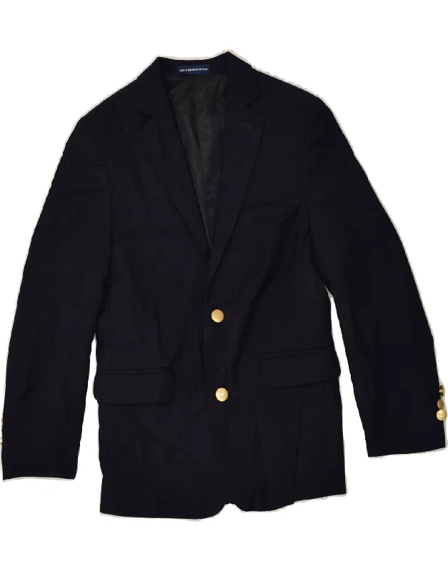 men's stylish denim jackets -CHAPS Boys 2 Button Blazer Jacket 9-10 Years Navy Blue Polyester